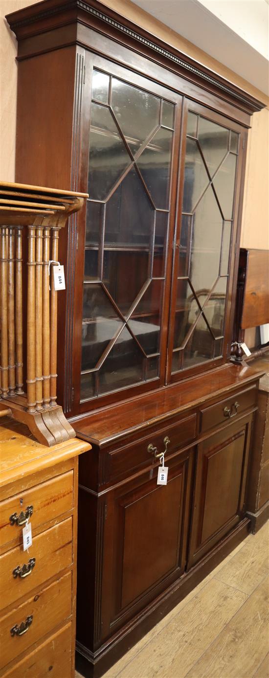 An Edwardian mahogany library bookcase W.122cm